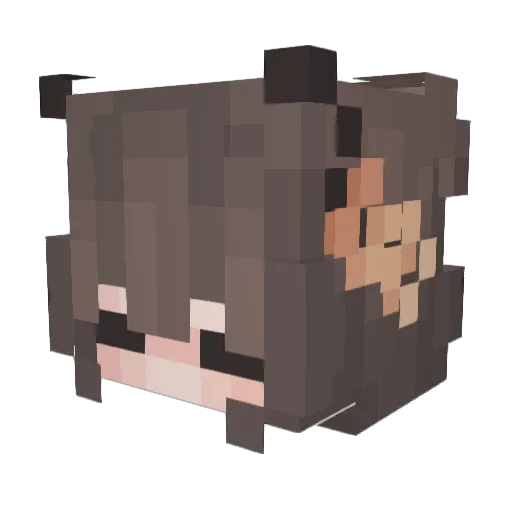 11_Angel_11 Minecraft avatar head, 3D render