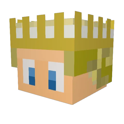 11_Jim_11 Minecraft avatar head, 3D render