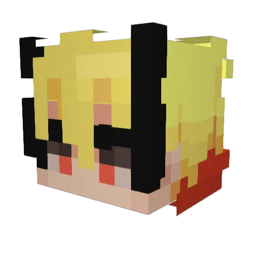 11_kenz Minecraft avatar head, 3D render