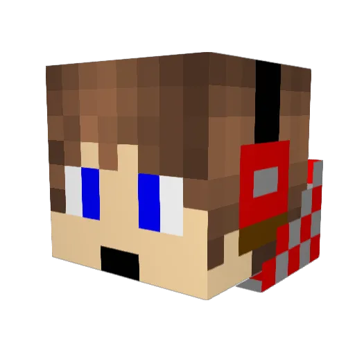 11blackhawk Minecraft avatar head, 3D render