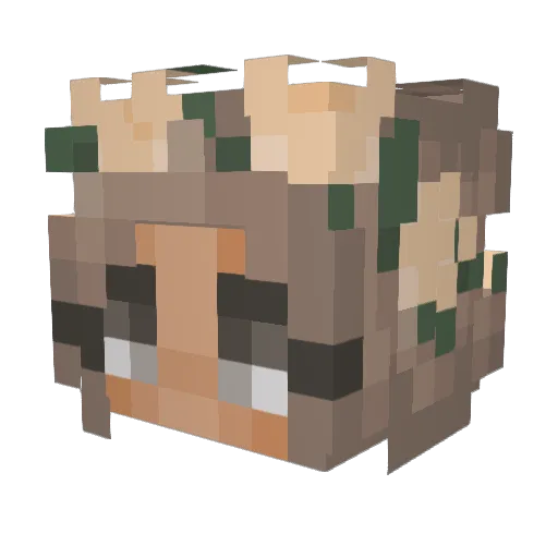 11ella2017 Minecraft avatar head, 3D render
