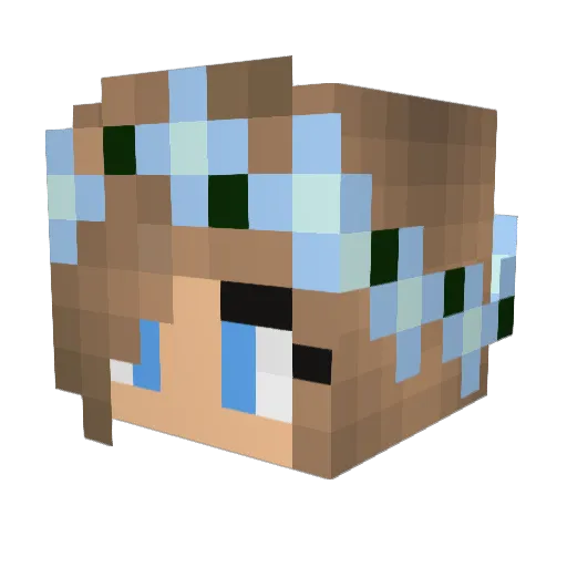 11emely11 Minecraft avatar head, 3D render