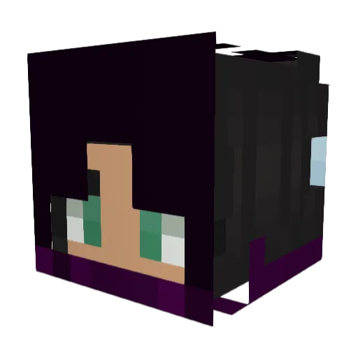 11rainbow Minecraft avatar head, 3D render