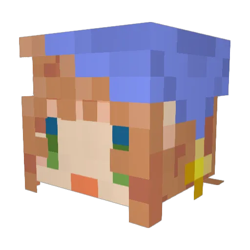 11sakura16 Minecraft avatar head, 3D render