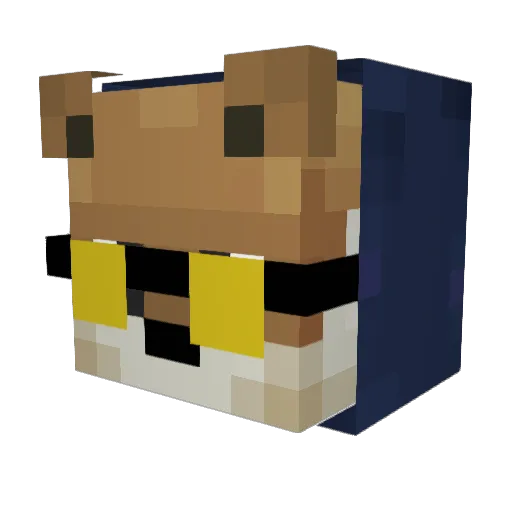 11w Minecraft avatar head, 3D render