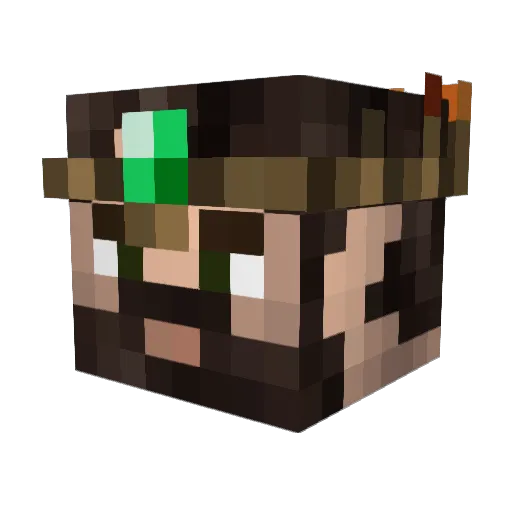 120piplup Minecraft avatar head, 3D render