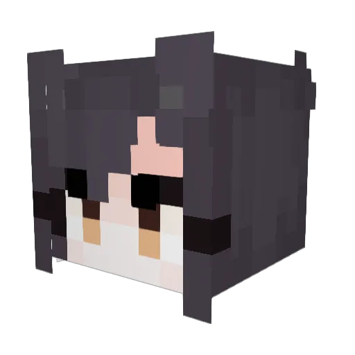 12157 Minecraft avatar head, 3D render