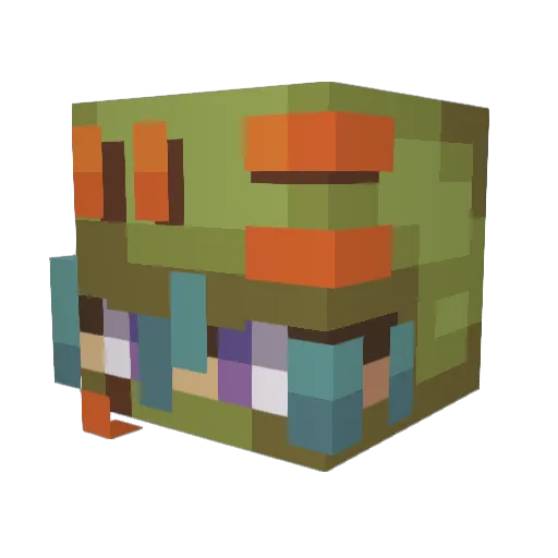122121 Minecraft avatar head, 3D render