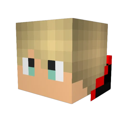 122Robotron Minecraft avatar head, 3D render