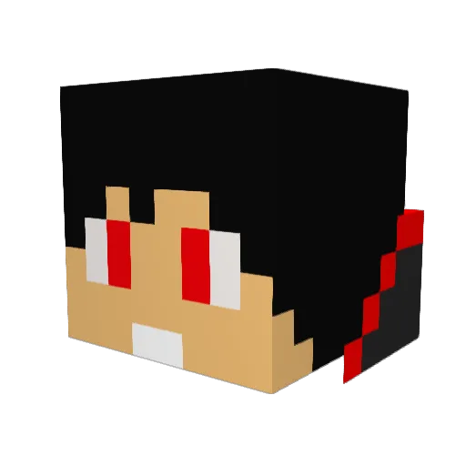 122senior Minecraft avatar head, 3D render