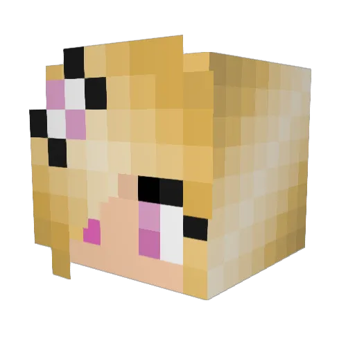 1230Rocker Minecraft avatar head, 3D render