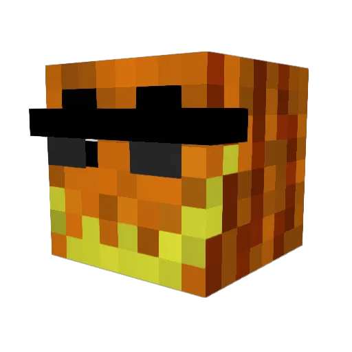123321abccba Minecraft avatar head, 3D render