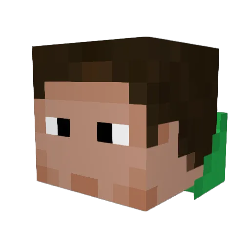 12335 Minecraft avatar head, 3D render