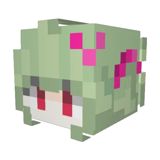 12341234234 Minecraft avatar head, 3D render