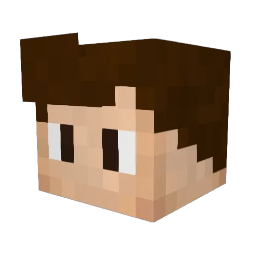 123456789065 Minecraft avatar head, 3D render