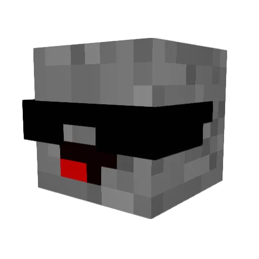 1234567pat Minecraft avatar head, 3D render