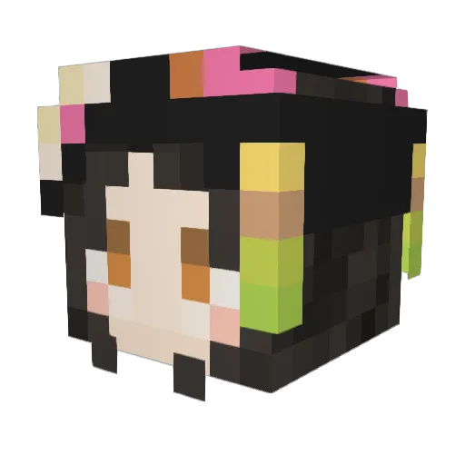 12345Darkninja Minecraft avatar head, 3D render