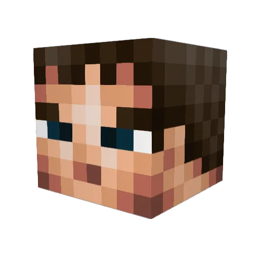 12345azza Minecraft avatar head, 3D render