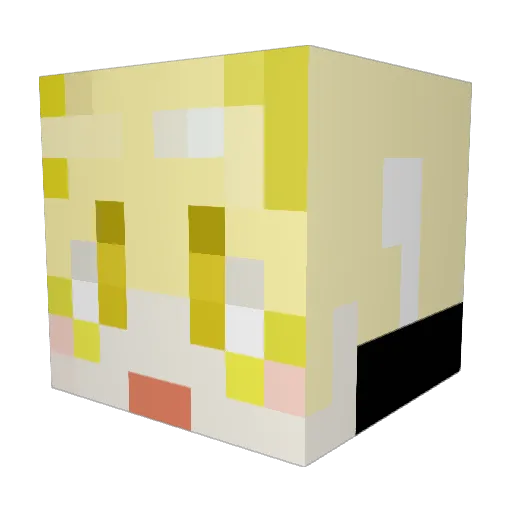 12345wwww3 Minecraft avatar head, 3D render