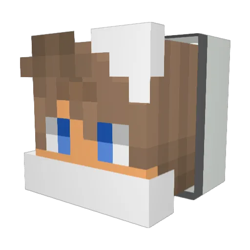 1234iceman Minecraft avatar head, 3D render
