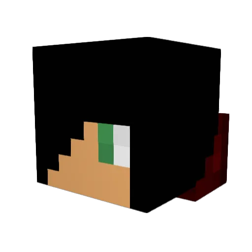 12399 Minecraft avatar head, 3D render
