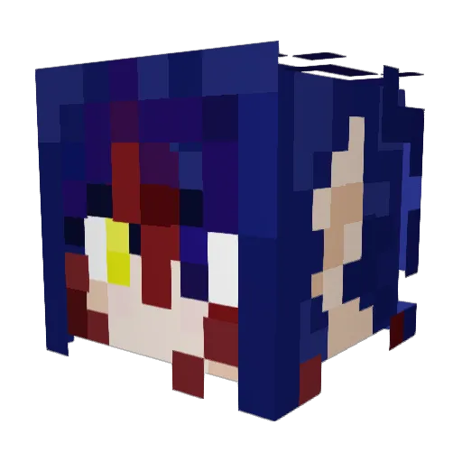 123Ash890 Minecraft avatar head, 3D render