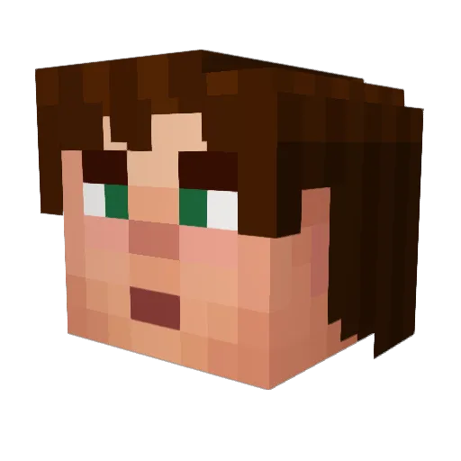 123BANJO Minecraft avatar head, 3D render