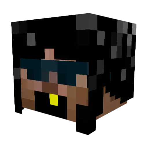 123Bier Minecraft avatar head, 3D render