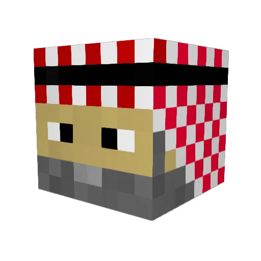 123Calvin Minecraft avatar head, 3D render