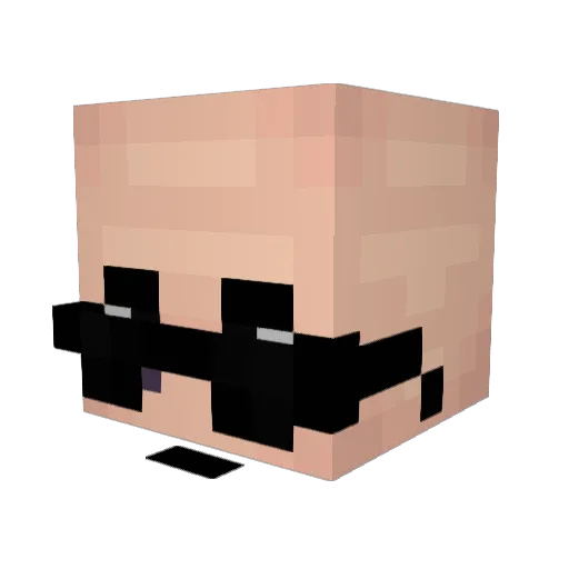 123IronMan Minecraft avatar head, 3D render