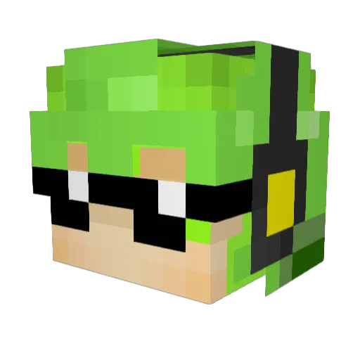 123KMA_XD Minecraft avatar head, 3D render