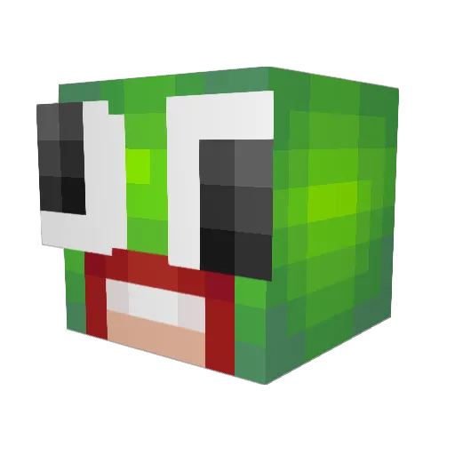 123MDR Minecraft avatar head, 3D render