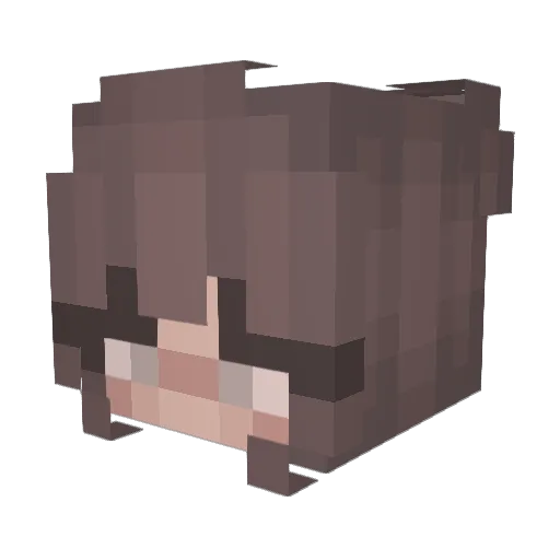123_liv Minecraft avatar head, 3D render
