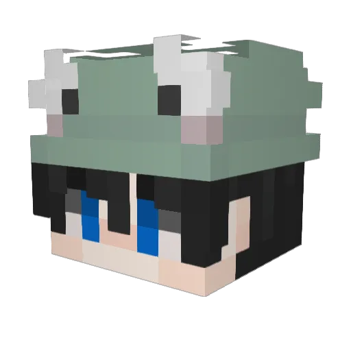 123afsd Minecraft avatar head, 3D render
