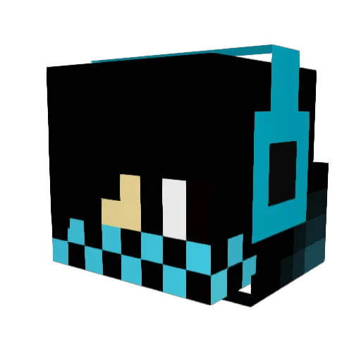 123brutus Minecraft avatar head, 3D render