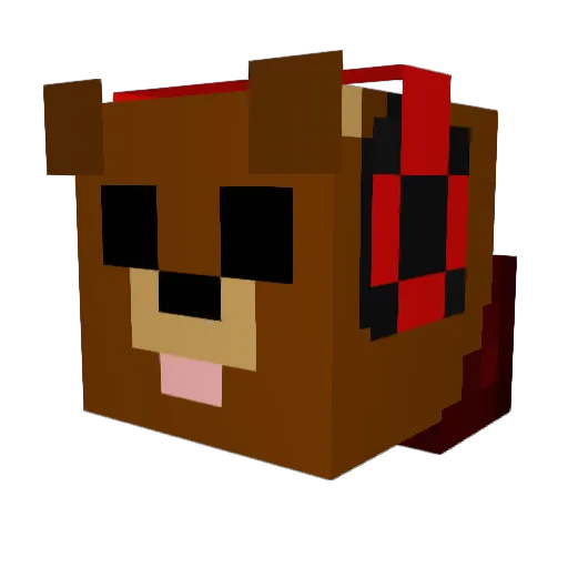 123eshep Minecraft avatar head, 3D render