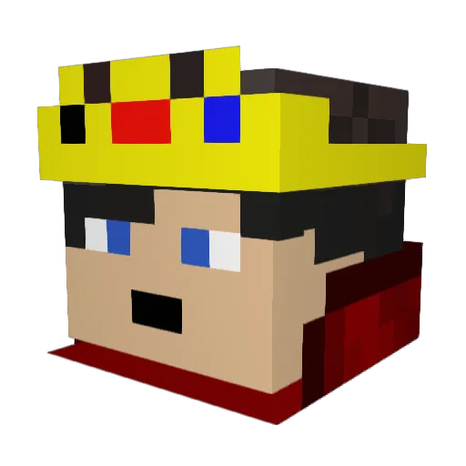 123kiran Minecraft avatar head, 3D render