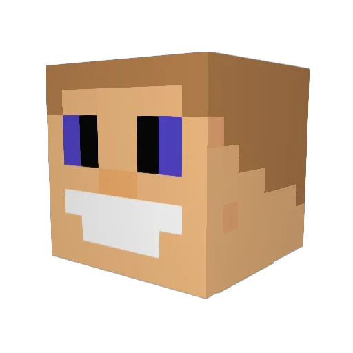 123niklas Minecraft avatar head, 3D render