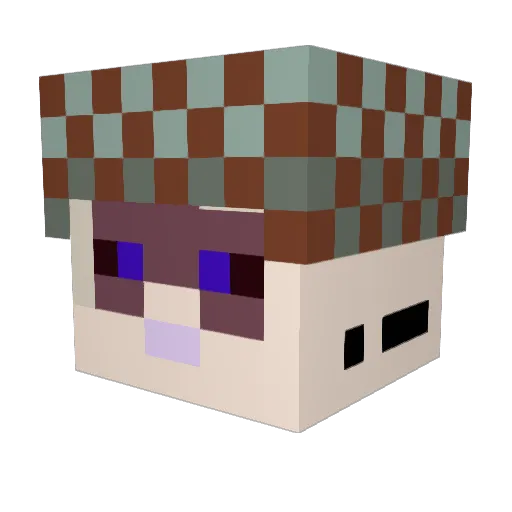 123o Minecraft avatar head, 3D render