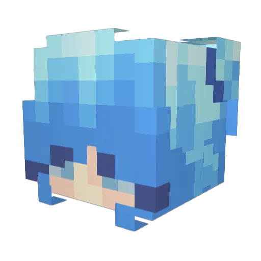 123pro456 Minecraft avatar head, 3D render