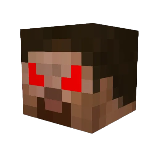 123redstone Minecraft avatar head, 3D render