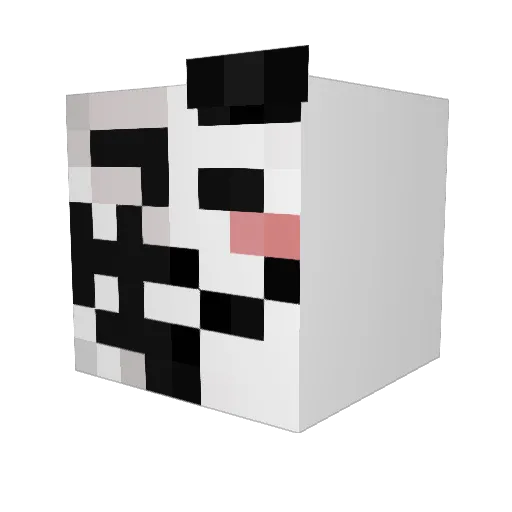 123ror Minecraft avatar head, 3D render