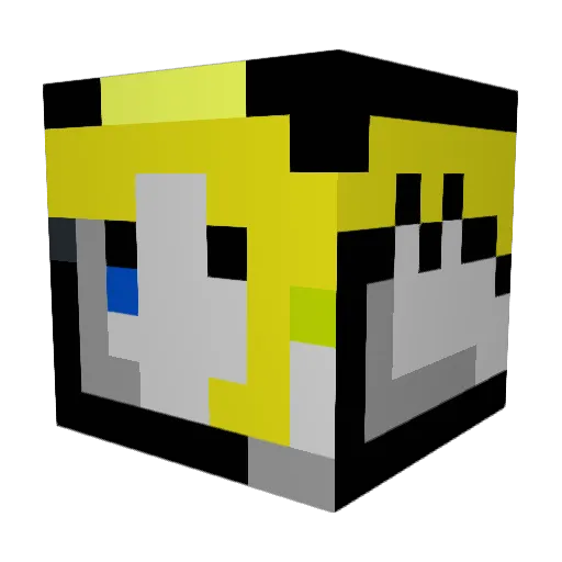 123rrealbbbb Minecraft avatar head, 3D render