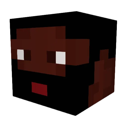 123rulesless Minecraft avatar head, 3D render