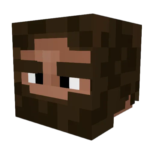 123xlt Minecraft avatar head, 3D render