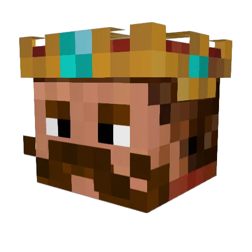 123yhj Minecraft avatar head, 3D render
