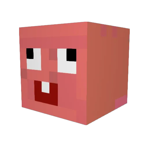 123zia Minecraft avatar head, 3D render