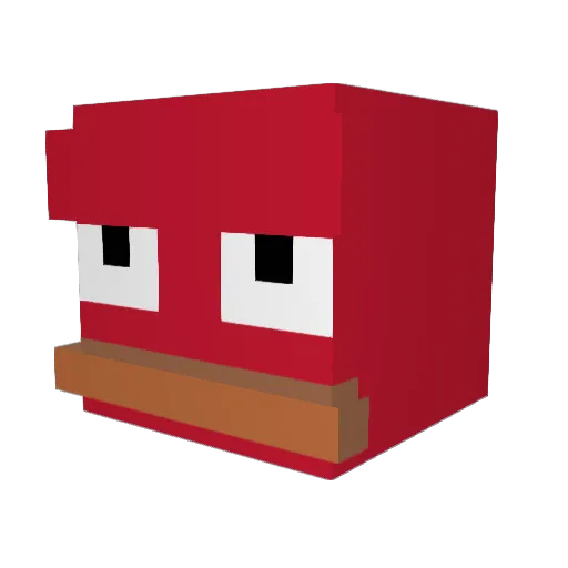 1240 Minecraft avatar head, 3D render