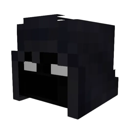 1248_ Minecraft avatar head, 3D render