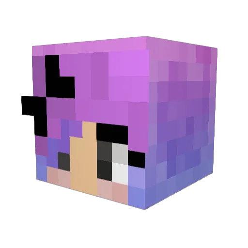 124_ Minecraft avatar head, 3D render